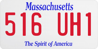 MA license plate 516UH1