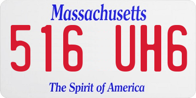 MA license plate 516UH6