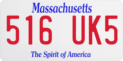 MA license plate 516UK5