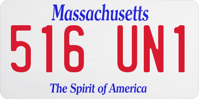 MA license plate 516UN1