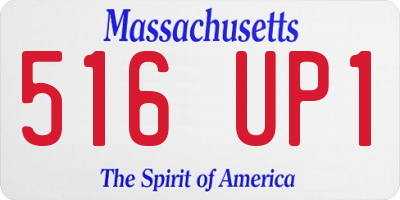 MA license plate 516UP1