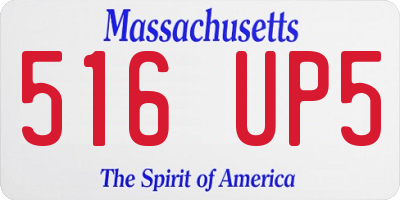 MA license plate 516UP5