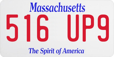 MA license plate 516UP9