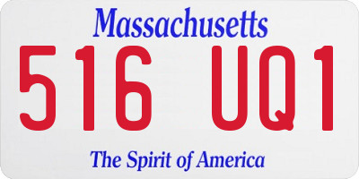 MA license plate 516UQ1