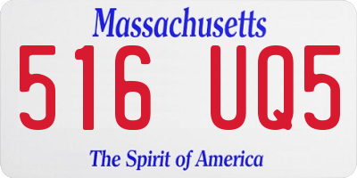 MA license plate 516UQ5