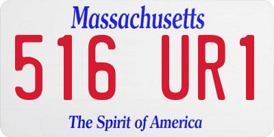MA license plate 516UR1
