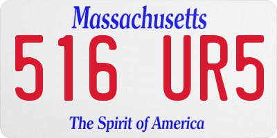 MA license plate 516UR5