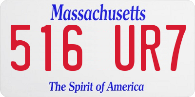 MA license plate 516UR7