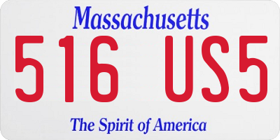 MA license plate 516US5