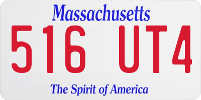 MA license plate 516UT4
