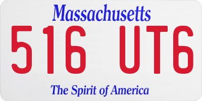 MA license plate 516UT6