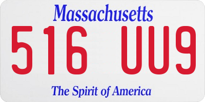 MA license plate 516UU9