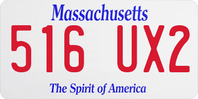 MA license plate 516UX2