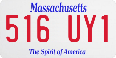 MA license plate 516UY1