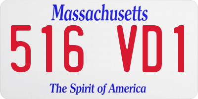 MA license plate 516VD1