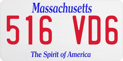 MA license plate 516VD6