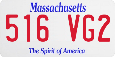 MA license plate 516VG2