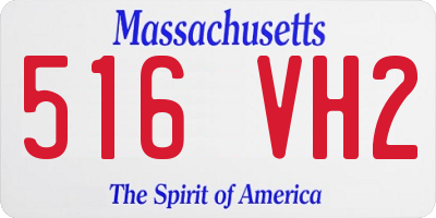 MA license plate 516VH2