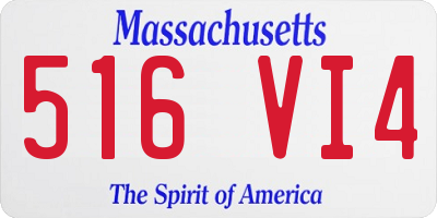 MA license plate 516VI4