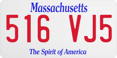 MA license plate 516VJ5