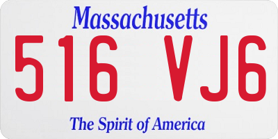 MA license plate 516VJ6