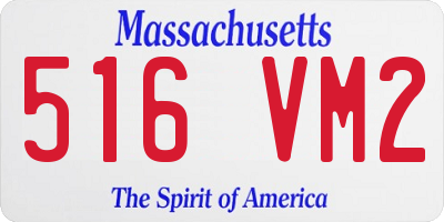 MA license plate 516VM2