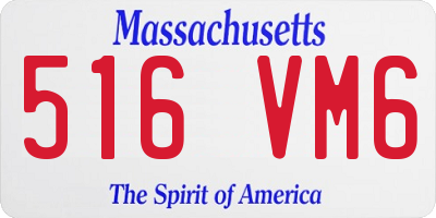 MA license plate 516VM6