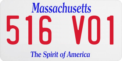 MA license plate 516VO1