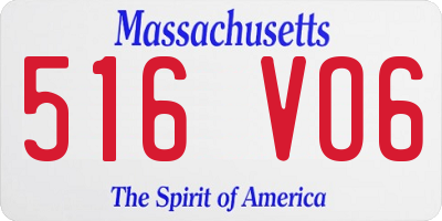 MA license plate 516VO6