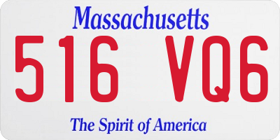 MA license plate 516VQ6
