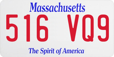 MA license plate 516VQ9