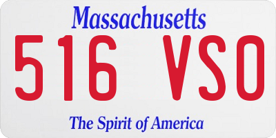MA license plate 516VS0