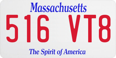 MA license plate 516VT8