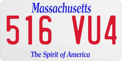 MA license plate 516VU4