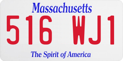 MA license plate 516WJ1