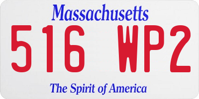 MA license plate 516WP2
