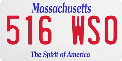 MA license plate 516WS0