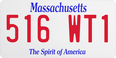 MA license plate 516WT1