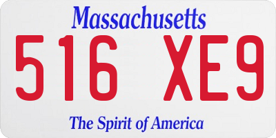 MA license plate 516XE9