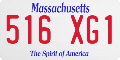 MA license plate 516XG1