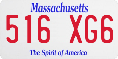 MA license plate 516XG6