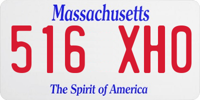 MA license plate 516XH0