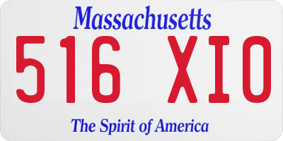 MA license plate 516XI0