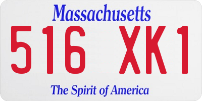 MA license plate 516XK1
