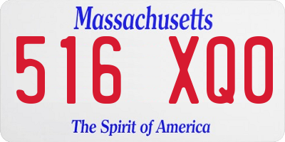 MA license plate 516XQ0