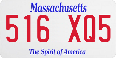 MA license plate 516XQ5