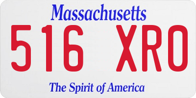 MA license plate 516XR0
