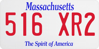 MA license plate 516XR2