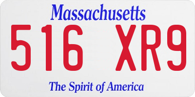 MA license plate 516XR9