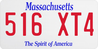 MA license plate 516XT4